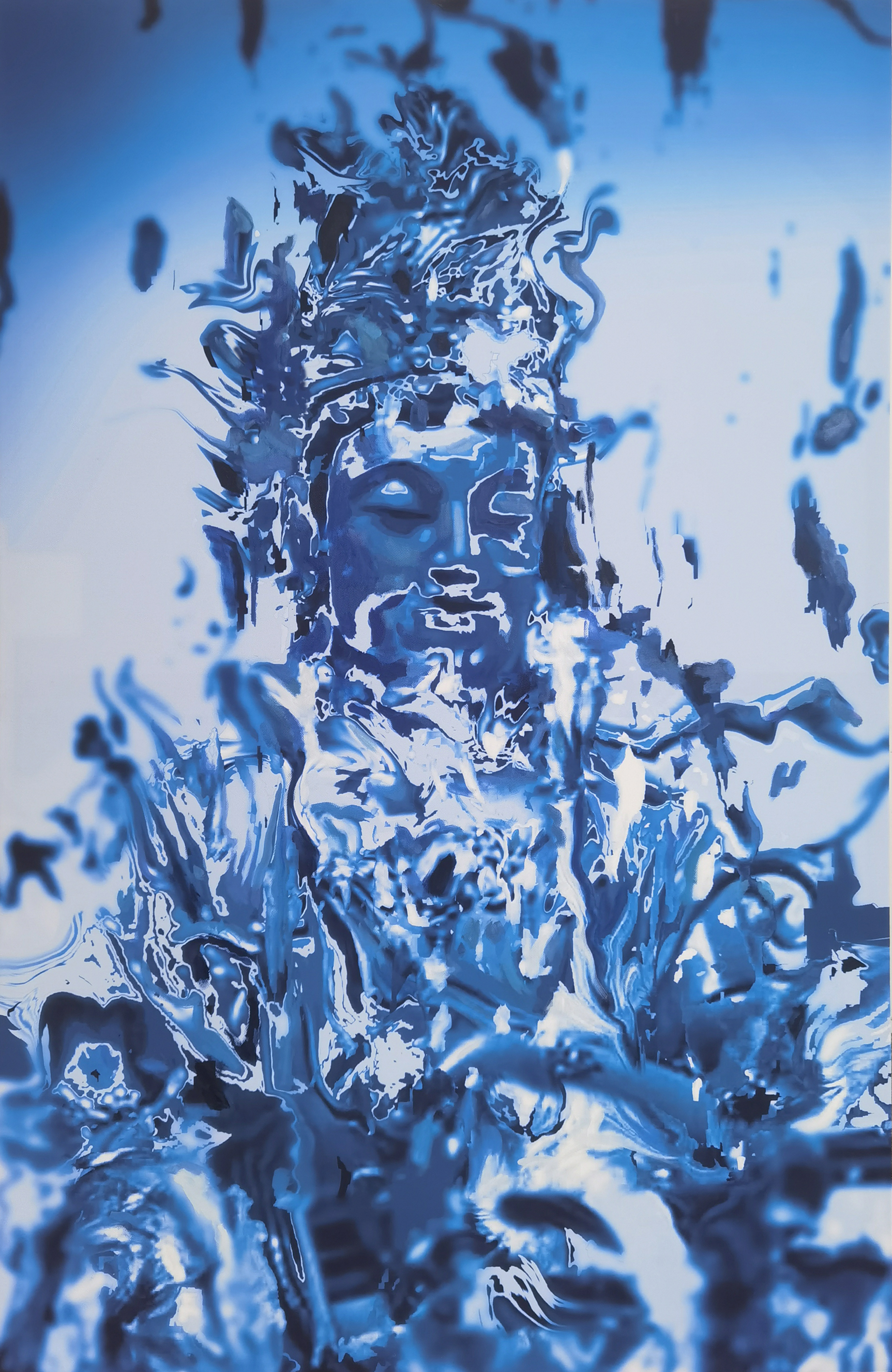Artitude product "Blue Guānyīn 2" by artist Wang Tiantian.
